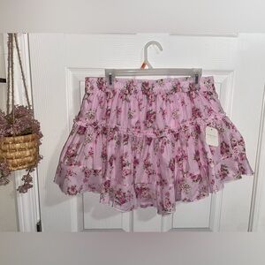 NWT Altar’d State Floral Pink Mini Skirt